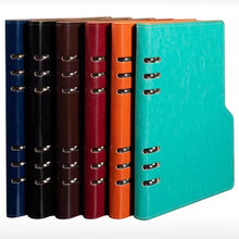 Load image into Gallery viewer, A5 or A6 Leather Cover Notebook 6 Ring Mini Binder Index with Pen Holder Filler Diary Agenda Planner Accessories Journal