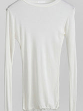 Load image into Gallery viewer, High Quality Plain Long Sleeve Round Neck Shirt Women Cotton Elastic Basic Shirts Female Casual Tops Long Sleeve Sexy Light Weight Shirt See Through Black White Gray and Claret