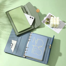 Load image into Gallery viewer, A5 A6 Luxury Loose-leaf Notebook Journal Agenda Planner Organizer 96 Sheets Pu Leather 6 Ring Binder Diary Notebook School Stationery