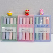 Load image into Gallery viewer, 4PCS Pastel Highlighter Pen Marker Set Aesthetic Stationery Highlighters Kawaii Pens Colored Markers Kawaiii Cute Supplies Kids