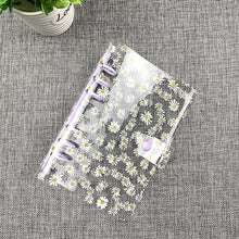 Load image into Gallery viewer, A5 or A6 Binder PVC Shell Gypsophila Sequins Glitter Notebook Cover Diary Agenda Planner Bullet School Stationery