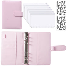 Load image into Gallery viewer, A6 PU Leather Budget Binder Notebook Cash Envelopes System Set,with Binder Pockets for Money Budget Saving Bill Organizer