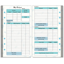 Load image into Gallery viewer, A6 Binder Notebook Refill Pages Inner Page Packs Budget Page Weekly Monthly Ruler Divider Stickers Paper Stationery