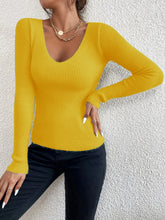 Load image into Gallery viewer, Wardrobe Essential Casual Long Sleeve V Neck Shirt Stretch Soft Fabric 15 Beautiful Colors to Choose S M L