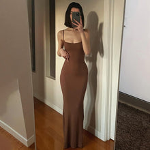 Load image into Gallery viewer, Sexy Slip Sleeveless Backless Long Maxi Dress Women 2024 Spring Summer Y2k Curve Hugging Bodycon Elegant Sexy Outfits Ladies Sundress 11 Stunning Colors XXS-3XL