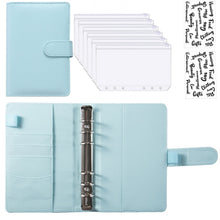 Load image into Gallery viewer, A6 PU Leather Budget Binder Notebook Cash Envelopes System Set,with Binder Pockets for Money Budget Saving Bill Organizer