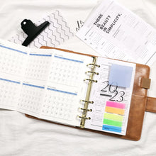 Load image into Gallery viewer, A5 A6 A7 2 Sheets 2023 Calendar Front Page Refill Papers for 6 Hole Binder Organizer Notebook