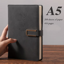 Load image into Gallery viewer, A5 Notebook Ultra-thick Thickened Notepad Business Soft Leather Work Meeting Record Book Office Diary Sketchbook Students Cute