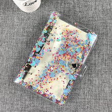 Load image into Gallery viewer, A5 or A6 Binder PVC Shell Gypsophila Sequins Glitter Notebook Cover Diary Agenda Planner Bullet School Stationery