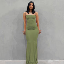 Load image into Gallery viewer, Sexy Slip Sleeveless Backless Long Maxi Dress Women 2024 Spring Summer Y2k Curve Hugging Bodycon Elegant Sexy Outfits Ladies Sundress 11 Stunning Colors XXS-3XL