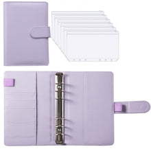 Load image into Gallery viewer, A6 PU Leather Budget Binder Notebook Cash Envelopes System Set,with Binder Pockets for Money Budget Saving Bill Organizer