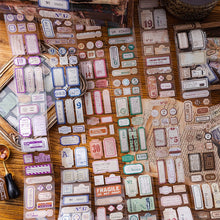 Load image into Gallery viewer, Stickers Vintage Letters Writable Tapes DIY Creative Junk Journaling Stickers Scrapbooking Supplies