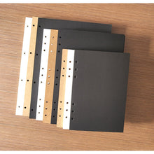 Load image into Gallery viewer, 40Sheet Black A5 A6 6-hole Loose-leaf Refill Inner Page Colored Inner Pages Line Grid Blank Weekly Inside Paper Stationery