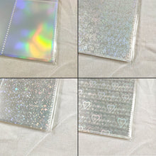 Load image into Gallery viewer, 10 Sheets A5 Laser Series 6 Rings PP 1/2/4 Pockets Binder Postcard Refills Family Wedding Photo Album Sleeves Notebook Card book