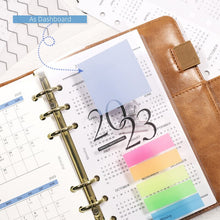 Load image into Gallery viewer, A5 A6 A7 2 Sheets 2023 Calendar Front Page Refill Papers for 6 Hole Binder Organizer Notebook