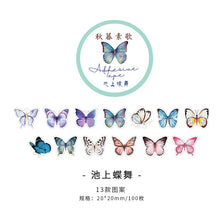 Load image into Gallery viewer, 100PCS/roll Vintage Washi Masking Tapes Stickers Designer Stationery Notebook Junk Journal Hand Account Diary Scrapbook Supplies Sticker