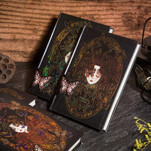 Load image into Gallery viewer, Gothic Retro Butterfly Dream Embossed Bronze Gold Gilded Hand Painted Diary Handbook Notebook Girls Hand-painted Bronzing Color Hardcover Daily Planner Student Designer Stationery