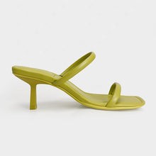 Load image into Gallery viewer, The Perfect Summer Medium High Heel Leather Sandals Square Toe Heeled Slippers Leather/ Leather Suede Uppers for Superior Comfort