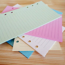 Load image into Gallery viewer, 50 Sheet A5 A6 Loose-leaf Colorful Refill Inner Page Line Blank Grid Inner Page Rulers Envelopes Inside Paper Designer Stationery