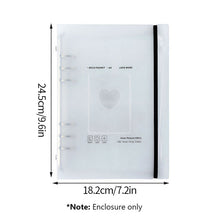 Load image into Gallery viewer, A5 Mini Binder Heart Design and Photocards Photo Protector Sleeves of Numerous Sizes (sold separately) Collections Polaroid Album Scrapbook Card Binder