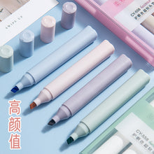 Load image into Gallery viewer, 4PCS Pastel Highlighter Pen Marker Set Aesthetic Stationery Highlighters Kawaii Pens Colored Markers Kawaiii Cute Supplies Kids