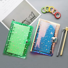 Load image into Gallery viewer, A5 or A6 Binder PVC Shell Gypsophila Sequins Glitter Notebook Cover Diary Agenda Planner Bullet School Stationery