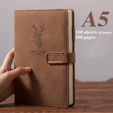 Load image into Gallery viewer, A5 Notebook Ultra-thick Thickened Notepad Business Soft Leather Work Meeting Record Book Office Diary Sketchbook Students Cute