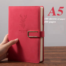 Load image into Gallery viewer, A5 Notebook Ultra-thick Thickened Notepad Business Soft Leather Work Meeting Record Book Office Diary Sketchbook Students Cute