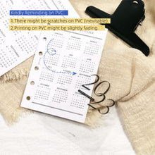 Load image into Gallery viewer, A5 A6 A7 2 Sheets 2023 Calendar Front Page Refill Papers for 6 Hole Binder Organizer Notebook