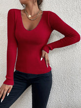 Load image into Gallery viewer, Wardrobe Essential Casual Long Sleeve V Neck Shirt Stretch Soft Fabric 15 Beautiful Colors to Choose S M L
