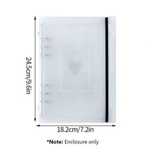Load image into Gallery viewer, A5 Mini Binder Heart Design and Photocards Photo Protector Sleeves of Numerous Sizes (sold separately) Collections Polaroid Album Scrapbook Card Binder