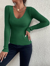 Load image into Gallery viewer, Wardrobe Essential Casual Long Sleeve V Neck Shirt Stretch Soft Fabric 15 Beautiful Colors to Choose S M L