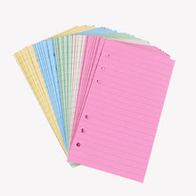 Load image into Gallery viewer, 50 Sheet A5 A6 Loose-leaf Colorful Refill Inner Page Line Blank Grid Inner Page Rulers Envelopes Inside Paper Designer Stationery