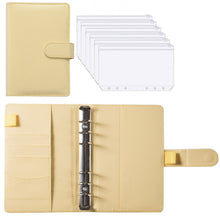 Load image into Gallery viewer, A6 PU Leather Budget Binder Notebook Cash Envelopes System Set,with Binder Pockets for Money Budget Saving Bill Organizer
