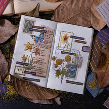 Load image into Gallery viewer, 20 Sheets Package Golden Fairy Tale Beautiful Word Combination Stickers Washi Paper Bronzing Strip Letter Sticker Book Deco Album Scrapbooking Diary Junk Journaling