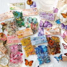 Load image into Gallery viewer, 40PCS Bag Retro Butterfly Fern Flowers Mushroom Stickers Bag Diary Sticker Scrapbooking Journal Supplies Designer Stationery Kids Pack Journaling