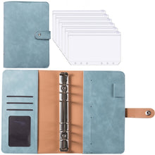 Load image into Gallery viewer, A6 PU Leather Budget Binder Notebook Cash Envelopes System Set,with Binder Pockets for Money Budget Saving Bill Organizer