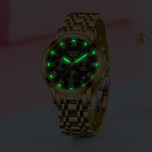 Load image into Gallery viewer, LIGE Women Gold Silver Watches 8 Choice Options 30M Waterproof Glow in Dark Watches +BOX
