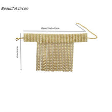 Load image into Gallery viewer, Ankle Adoration 1 piece of Fashionable Rhinestone Foot Chain Shining Crystal Tassel Ankle Charm High Heels Accessories Black Gold Silver