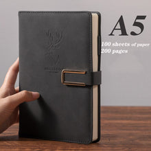 Load image into Gallery viewer, A5 Notebook Ultra-thick Thickened Notepad Business Soft Leather Work Meeting Record Book Office Diary Sketchbook Students Cute