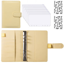 Load image into Gallery viewer, A6 PU Leather Budget Binder Notebook Cash Envelopes System Set,with Binder Pockets for Money Budget Saving Bill Organizer