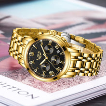 Load image into Gallery viewer, LIGE Women Gold Silver Watches 8 Choice Options 30M Waterproof Glow in Dark Watches +BOX