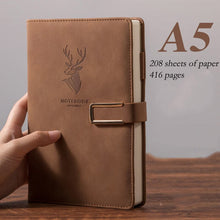 Load image into Gallery viewer, A5 Notebook Ultra-thick Thickened Notepad Business Soft Leather Work Meeting Record Book Office Diary Sketchbook Students Cute