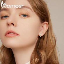 Load image into Gallery viewer, Bamoer 925 Sterling Silver 3D Snake Earrings for Women CZ Zirconia Fine Jewelry