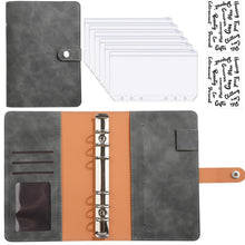 Load image into Gallery viewer, A6 PU Leather Budget Binder Notebook Cash Envelopes System Set,with Binder Pockets for Money Budget Saving Bill Organizer