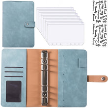 Load image into Gallery viewer, A6 PU Leather Budget Binder Notebook Cash Envelopes System Set,with Binder Pockets for Money Budget Saving Bill Organizer