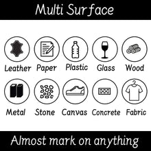 Load image into Gallery viewer, White Gel Pens Pack of 1/3/5 Pcs 2.0mm 1.0mm 0.8mm Oily Waterproof DIY Scrapbooking Graffiti Junk Journaling Sketching Markers Stationery Writing School Supplies