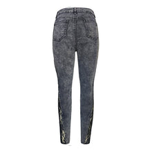 Load image into Gallery viewer, High Waist Women's Jeans 2023 Spring Lace Stitching New Fashion Retro Grey Jeans Sexy Skinny Pants Pencil Pants Strech Jeans for