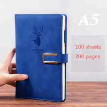 Load image into Gallery viewer, A5 Notebook Ultra-thick Thickened Notepad Business Soft Leather Work Meeting Record Book Office Diary Sketchbook Students Cute
