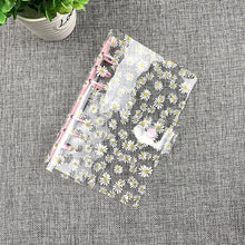 Load image into Gallery viewer, A5 or A6 Binder PVC Shell Gypsophila Sequins Glitter Notebook Cover Diary Agenda Planner Bullet School Stationery